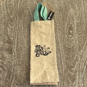 Mr & Mrs Canvas Wine Tote
